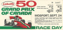 Ticket for Mosport Park, 24/09/1972