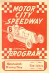 Programme cover of Motor City Speedway, 1939