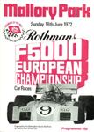 Programme cover of Mallory Park Circuit, 18/06/1972