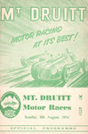 Programme cover of Mt. Druitt, 08/08/1954