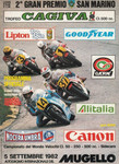 Programme cover of Mugello Circuit, 05/09/1982