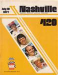 Programme cover of Nashville International Raceway, 16/07/1977