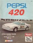 Programme cover of Nashville International Raceway, 14/07/1984