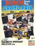 Programme cover of Nazareth Speedway, 28/04/1996