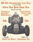 Programme cover of New York State Fairgrounds, 10/09/1949