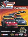 Programme cover of New Hampshire Motor Speedway, 17/09/2006