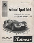Programme cover of North Weald Airfield, 05/04/1959