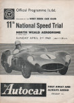 Programme cover of North Weald Airfield, 03/04/1960