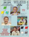 Programme cover of North Wilkesboro Speedway, 04/10/1970