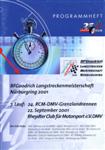 Programme cover of Nürburgring, 22/09/2001