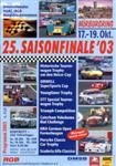 Programme cover of Nürburgring, 19/10/2003