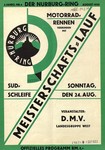 Programme cover of Nürburgring, 24/08/1930