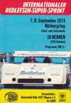 Programme cover of Nürburgring, 08/09/1974