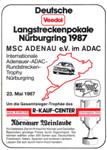 Programme cover of Nürburgring, 23/05/1987