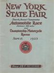 Programme cover of New York State Fairgrounds, 15/09/1923