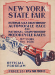 Programme cover of New York State Fairgrounds, 06/09/1930