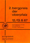 Programme cover of Oberpfalz Hill Climb, 13/08/1967