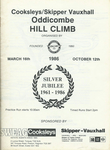 Programme cover of Oddicombe Hill Climb, 12/10/1986