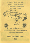 Programme cover of Oddicombe Hill Climb, 24/03/1996
