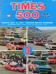 Programme cover of Ontario Motor Speedway, 24/11/1974