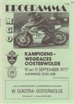 Programme cover of Oosterwolde, 11/09/1977