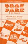 Programme cover of Oran Park Raceway, 09/08/1970