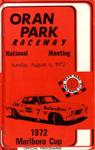Programme cover of Oran Park Raceway, 06/08/1972