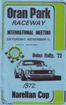 Programme cover of Oran Park Raceway, 11/11/1972