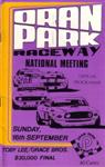 Programme cover of Oran Park Raceway, 16/09/1973