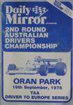 Programme cover of Oran Park Raceway, 19/09/1976