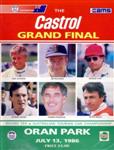 Programme cover of Oran Park Raceway, 13/07/1986