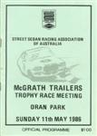 Programme cover of Oran Park Raceway, 11/05/1986