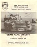 Programme cover of Oran Park Raceway, 21/02/1988