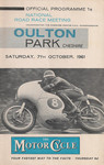 Programme cover of Oulton Park Circuit, 07/10/1961