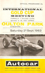 Programme cover of Oulton Park Circuit, 21/09/1963