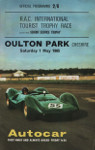 Programme cover of Oulton Park Circuit, 01/05/1965