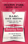 Programme cover of Oulton Park Circuit, 29/05/1965