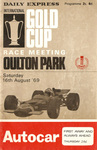 Programme cover of Oulton Park Circuit, 16/08/1969