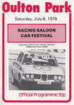 Programme cover of Oulton Park Circuit, 08/07/1978