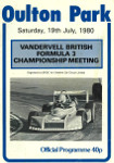 Programme cover of Oulton Park Circuit, 19/07/1980