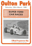 Programme cover of Oulton Park Circuit, 28/03/1981