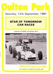 Programme cover of Oulton Park Circuit, 12/09/1981