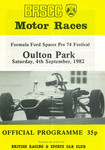 Programme cover of Oulton Park Circuit, 04/09/1982