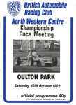 Programme cover of Oulton Park Circuit, 16/10/1982