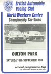 Programme cover of Oulton Park Circuit, 08/09/1984