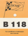 Ticket for Oulton Park Circuit, 22/08/1987