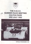Programme cover of Oulton Park Circuit, 03/07/1993