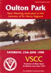 Programme cover of Oulton Park Circuit, 27/06/1998