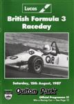 Programme cover of Oulton Park Circuit, 15/08/1987