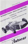 Programme cover of Oulton Park Circuit, 23/09/1961
